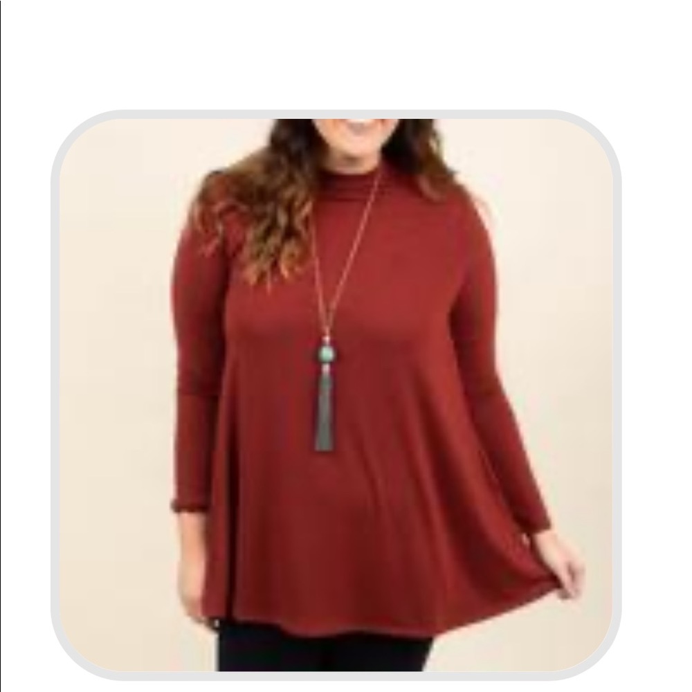 Mock neck swing top